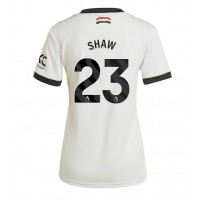 Camiseta Manchester United Luke Shaw #23 Tercera Equipación Replica 2024-25 para mujer mangas cortas